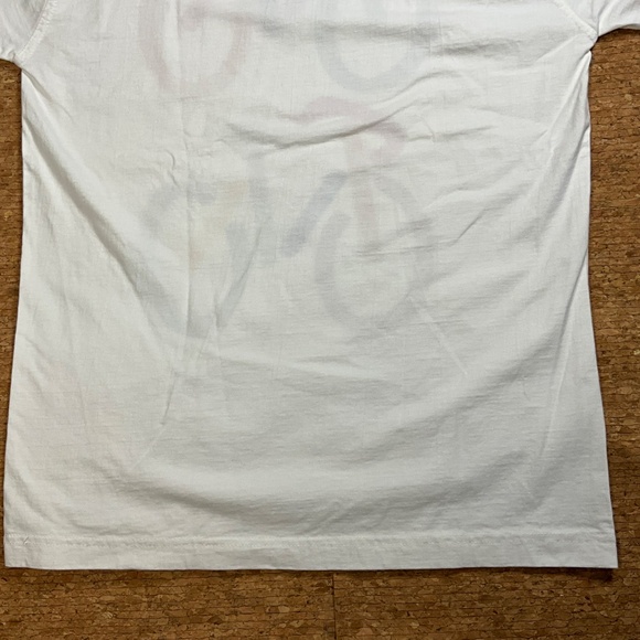 Vintage Bo Bendixen Bike Art Tee Denmark White Medium Unisex 90s Graphic T-Shirt - Picture 13 of 14